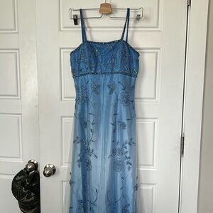 Cache size 6 blue gradient dress